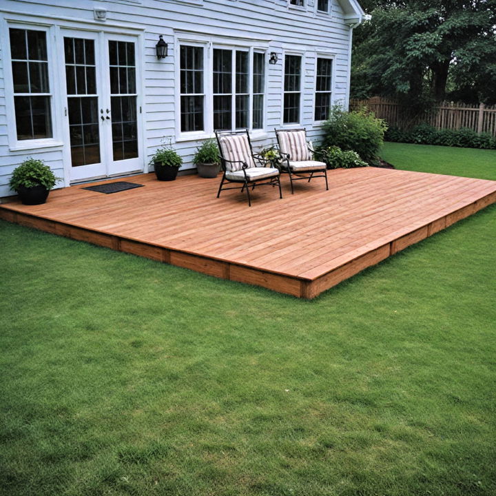 ground level platform deck