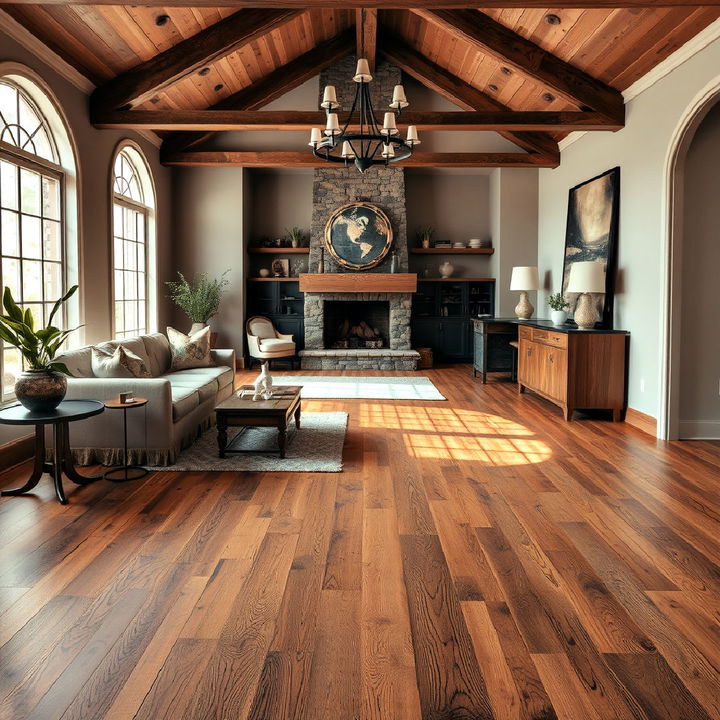 hand scraped wood flooring