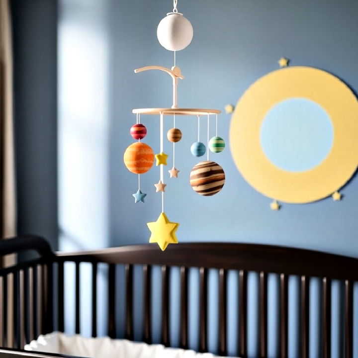 hang a planet mobile above the crib