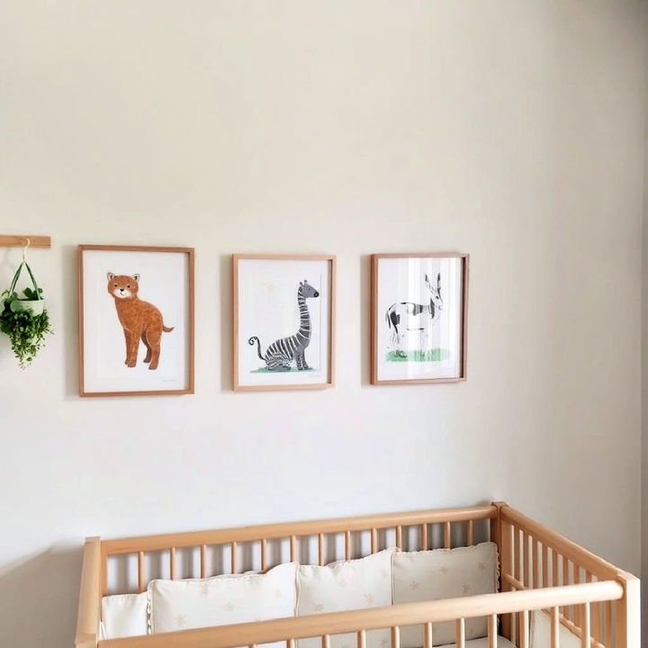 hang artwork at a child’s eye level