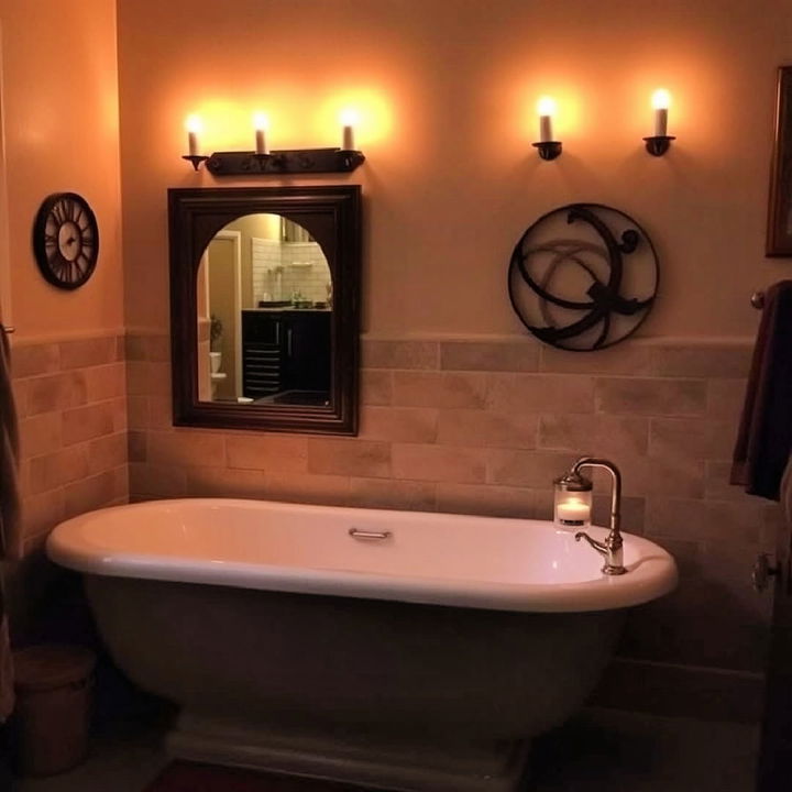 harry potter bathroom floating candles lighting