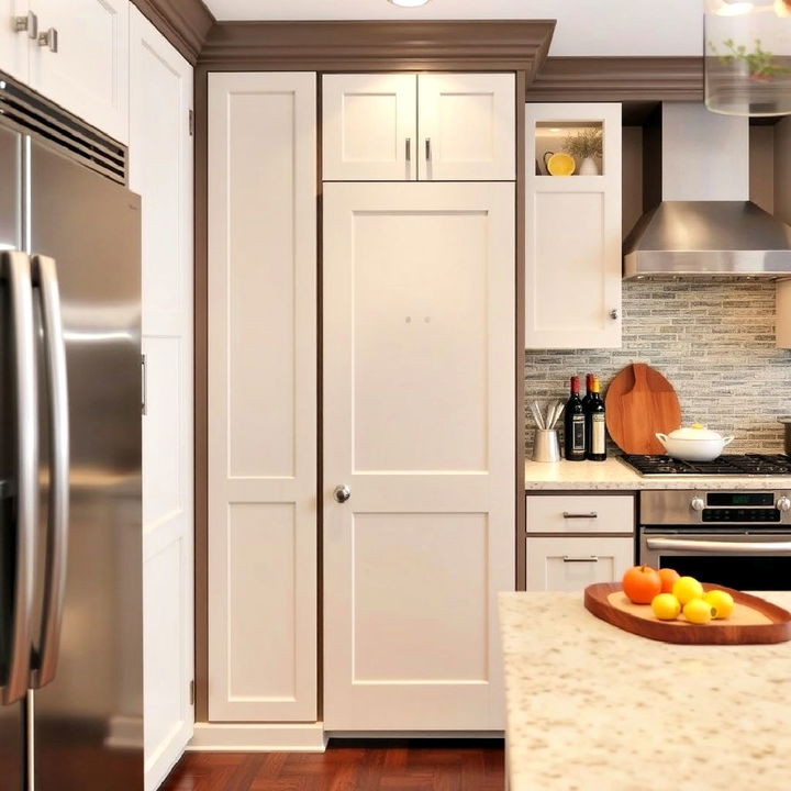 hidden cabinet door in the kitchen