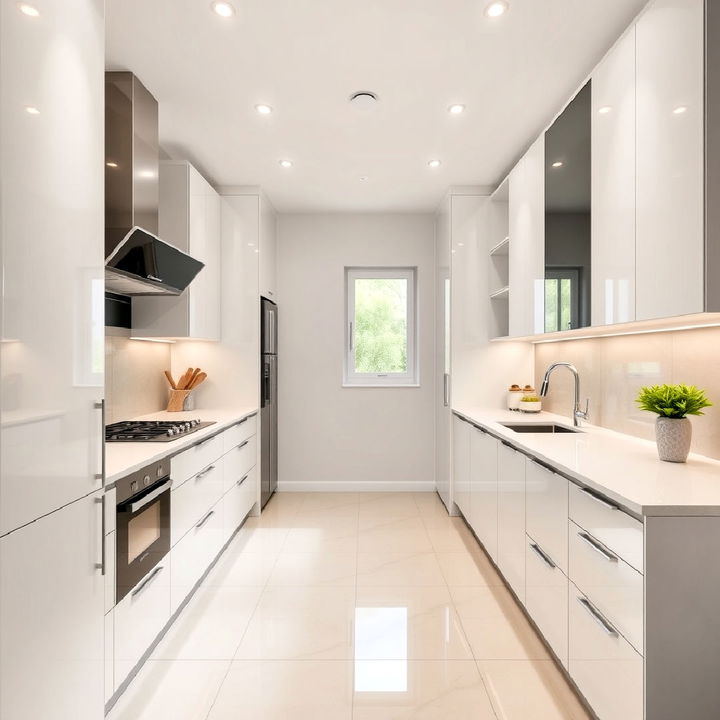 high gloss finishes kitchen for a contemporary touch