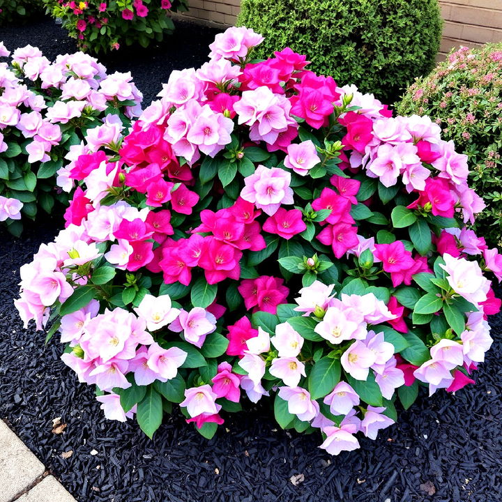 highlight flowering bushes landscaping with dramatic contrast