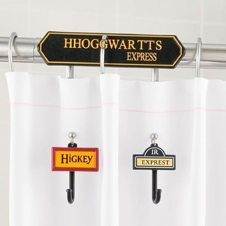 hogwarts express shower hooks for harry potter bathroom