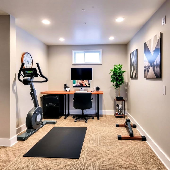 home gym office combo