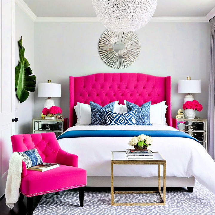 hot pink furniture for bedroom