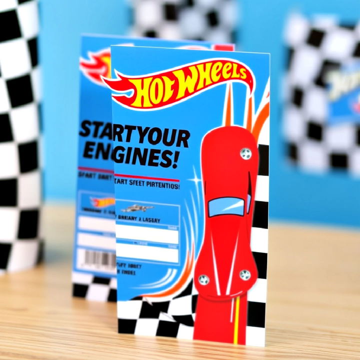 hot wheels birthday invitation cards