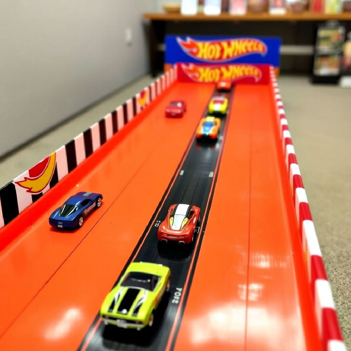 hot wheels car relay race for birthday party