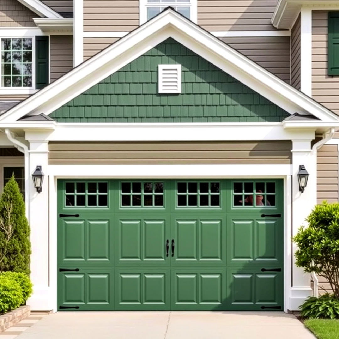 hunter green garage door