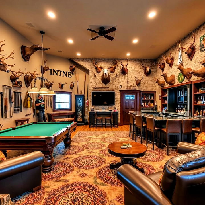 hunting themed rustic and chic man cave