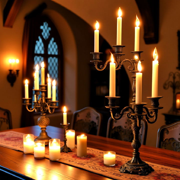 illuminate your home with candles and large candelabras