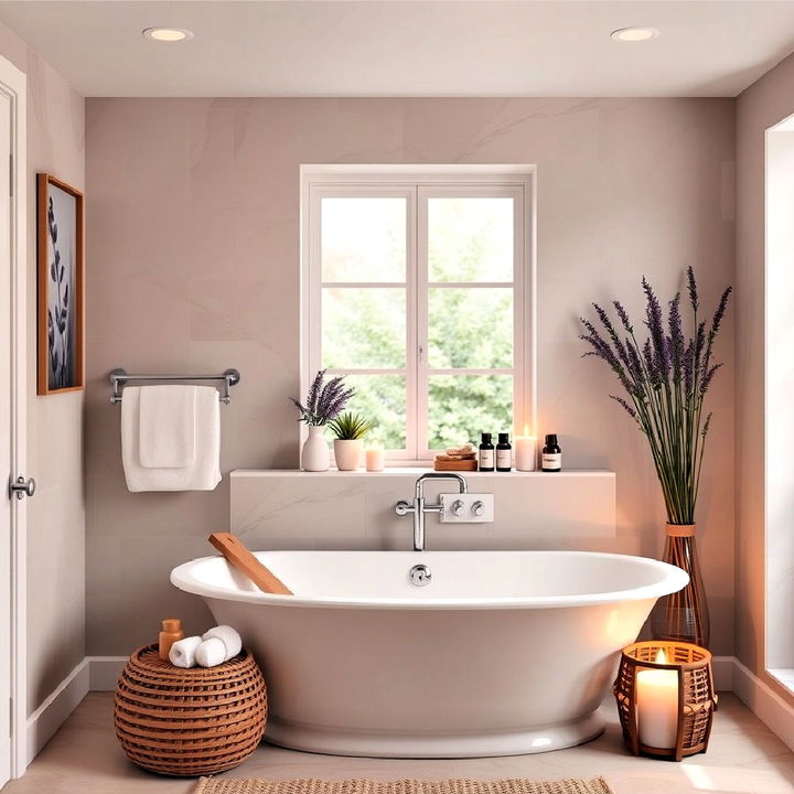 incorporate aromatherapy in cozy bathroom