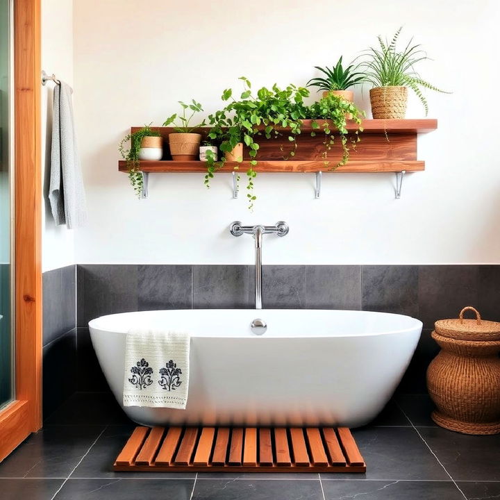 incorporate natural elements for bathroom