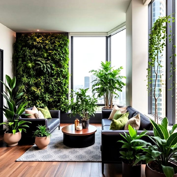 indoor greenery and vertical gardens for penthouse