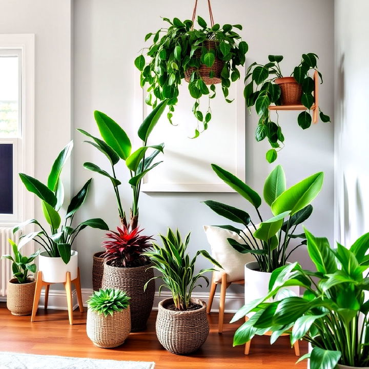 indoor plants organic modern interior