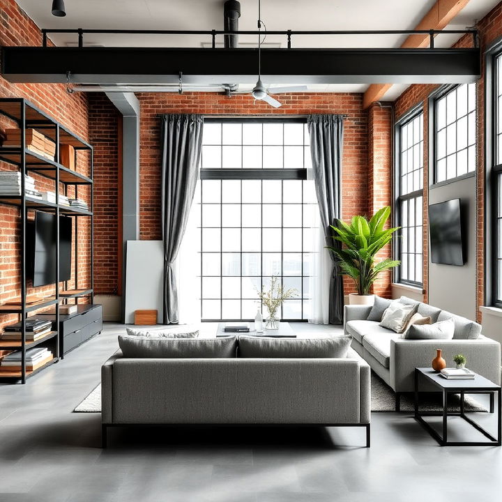 industrial elements with grey floor