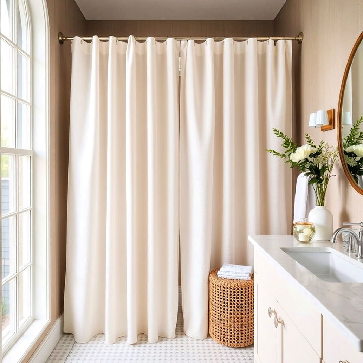 install privacy curtains for bathroom