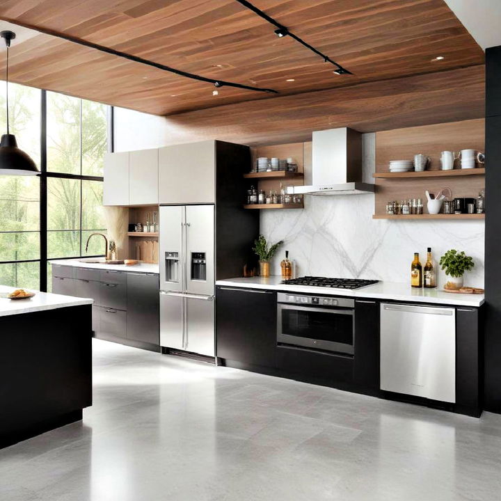 integrated appliances for an organized kitchen