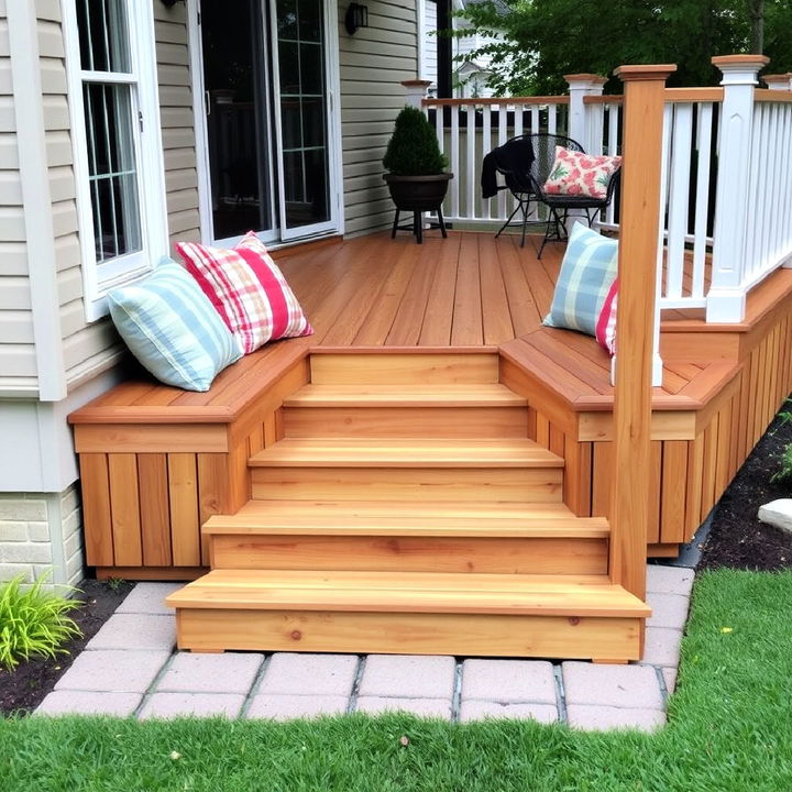 integrated seating deck steps