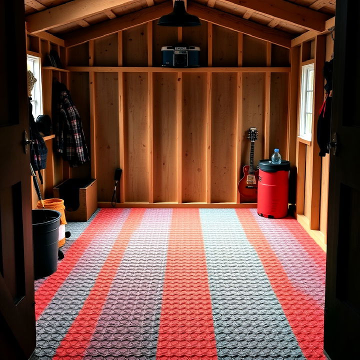 interlocking foam tiles for shed