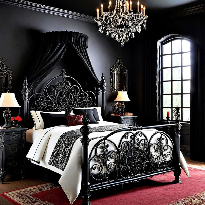 iron bed frames for a gothic antique look