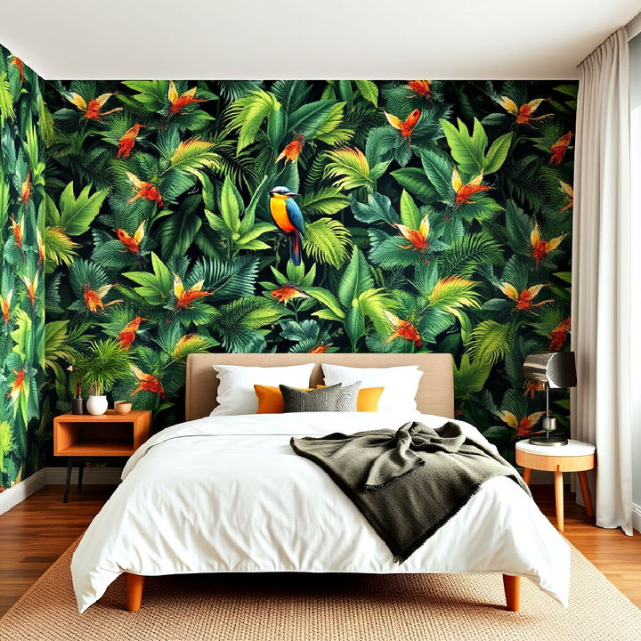 jungle themed wallpaper for bedroom