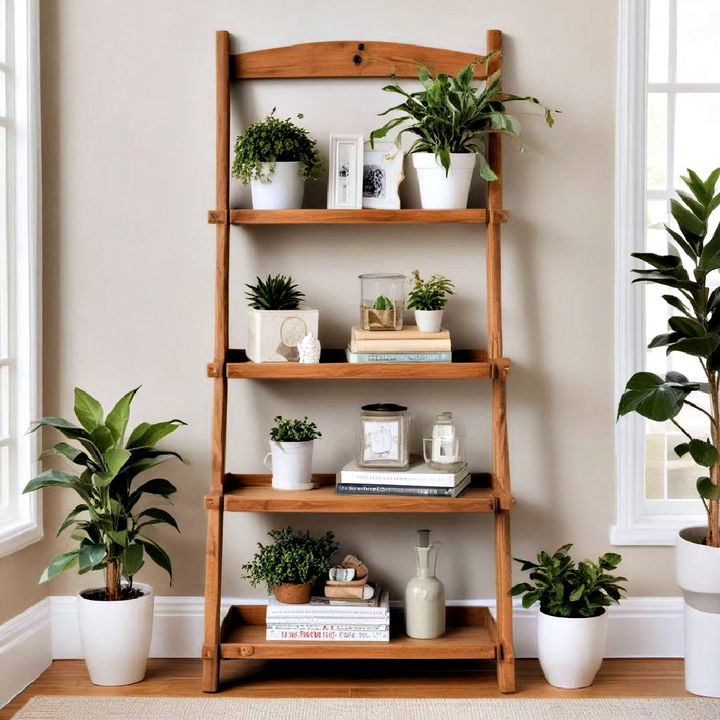 ladder shelf to display plants or books