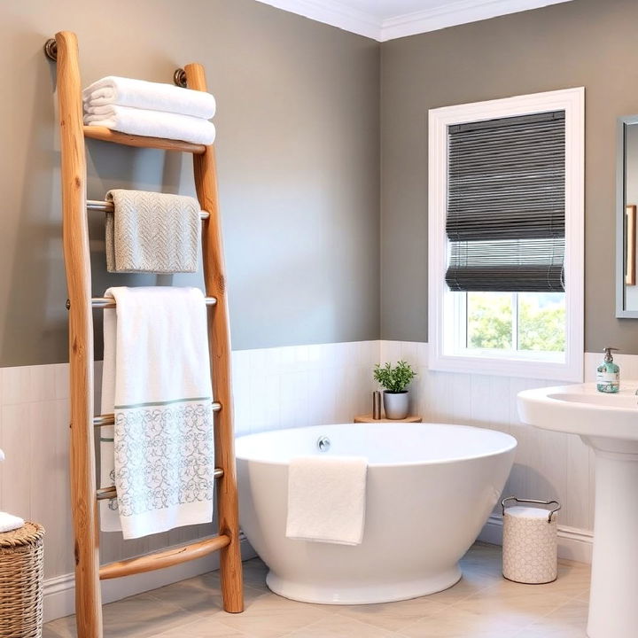 ladder towel rack for bathroom