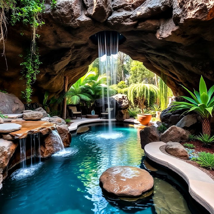 lagoon pool with a hidden grotto