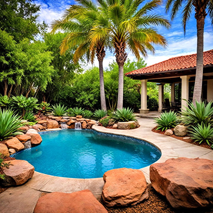 lagoon pool with a refreshing desert oasis