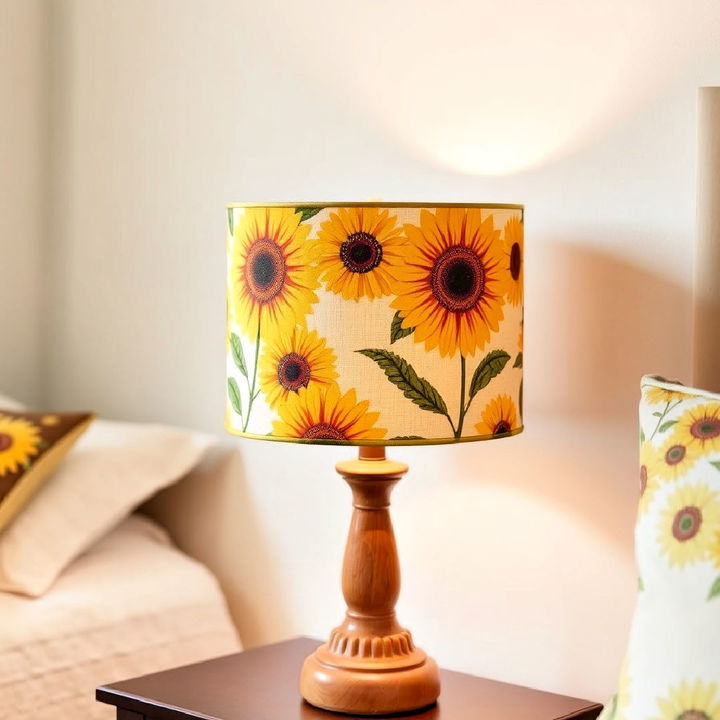 lampshades for sunflower patterned