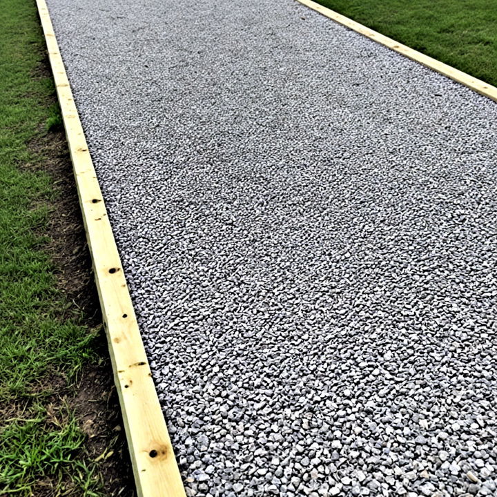 landscape timbers gravel driveway edging