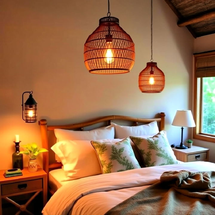 lantern style lighting for jungle themed bedroom