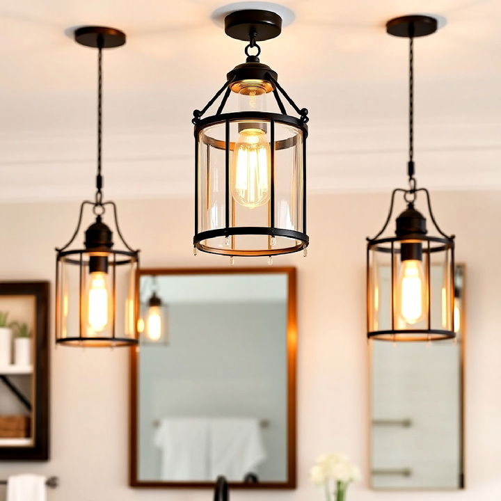 lantern style pendants for bathroom