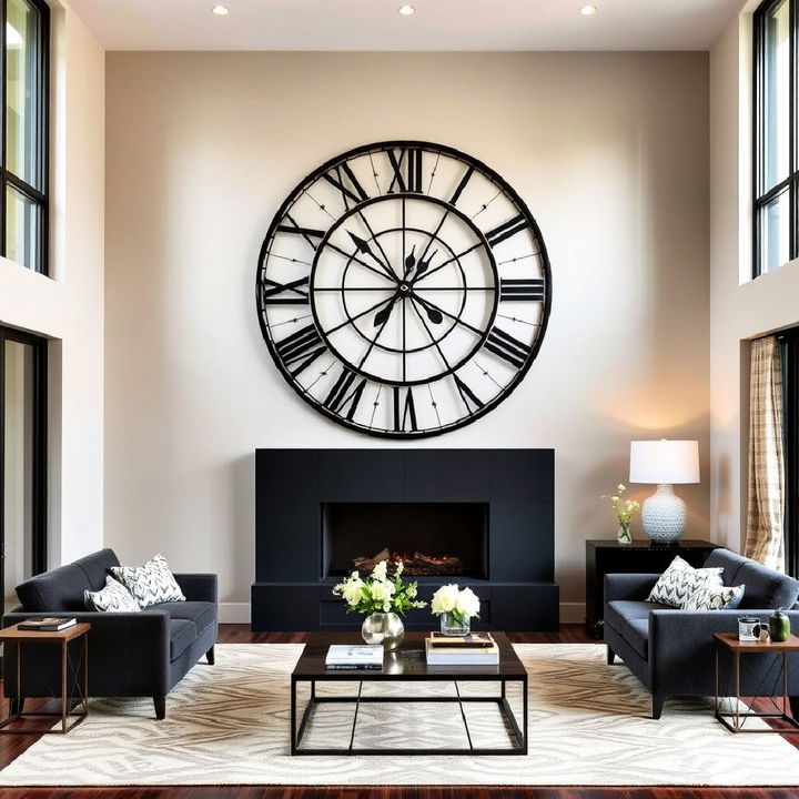 large clock for tall wall