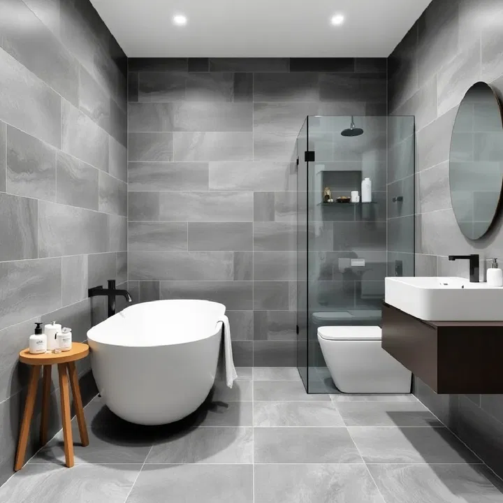 large format grey tiles