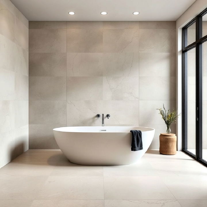 large format tiles bathroom