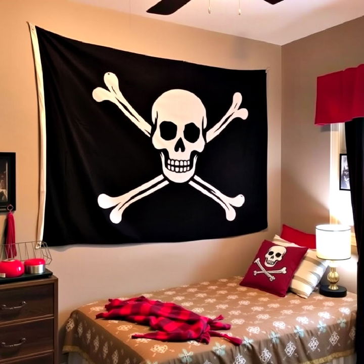 large pirate flag wall art