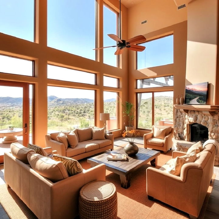 large windows with natural views