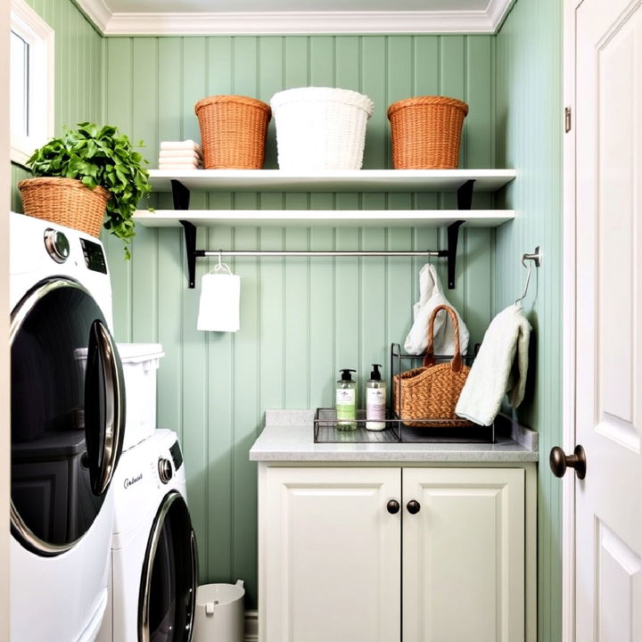 laundry room beadboard wall