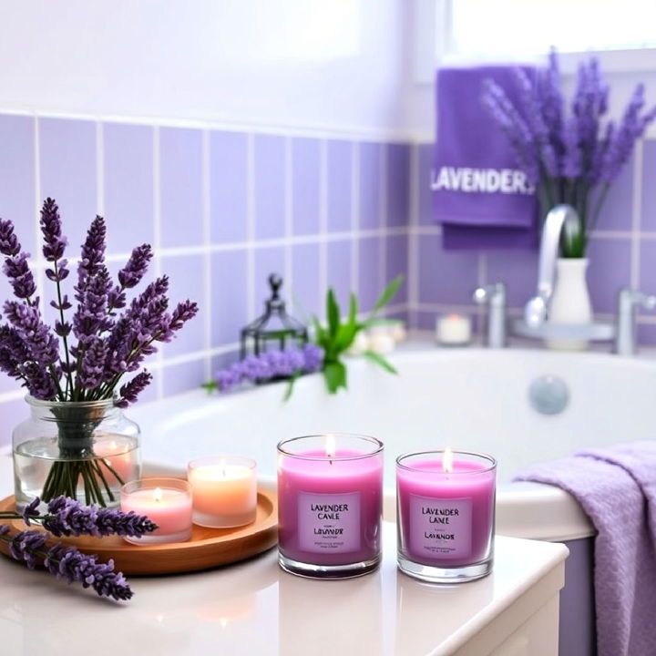 lavender scented candles for bathroom