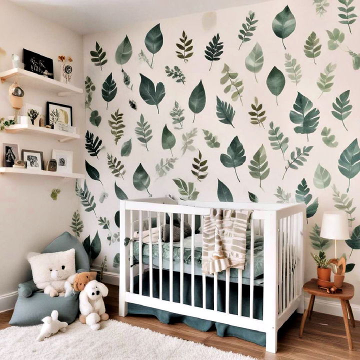 leaf themed wall decals for an easy update