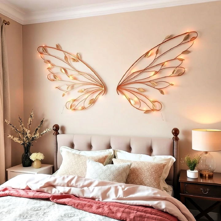 leafy fairy wing wall art