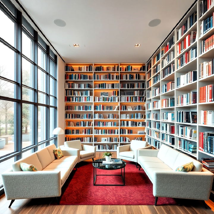 library room for reading and storing books