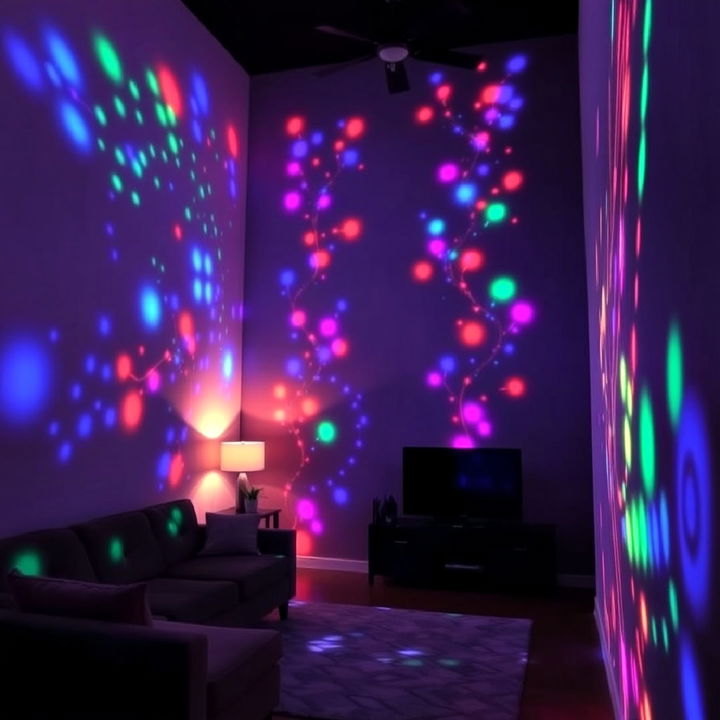 light projections for tall wall