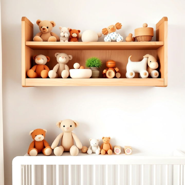 limited toy selection in a minimalist nursery