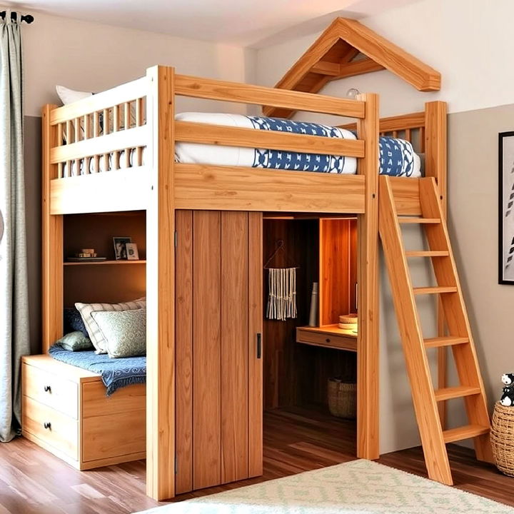 loft bed with secret room