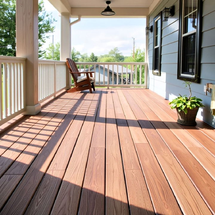 low maintenance composite decking porch floor