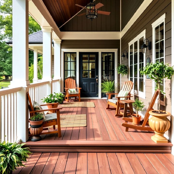 low maintenance composite porch deck